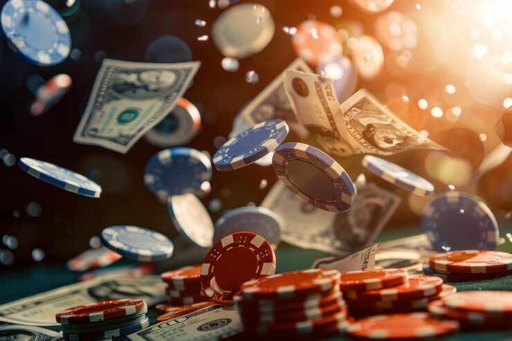 Sic Bo dice table layout with betting zones and payout grid displayed